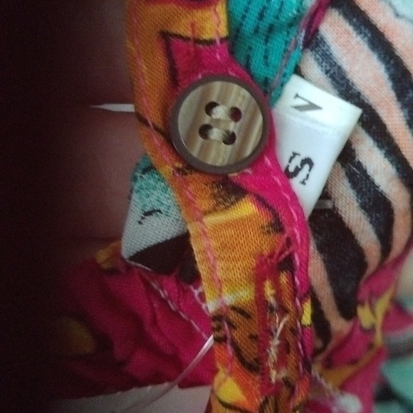 Women's Pink + Gold Tropical Fish Swing Dress, Small - Picture 7 of 10